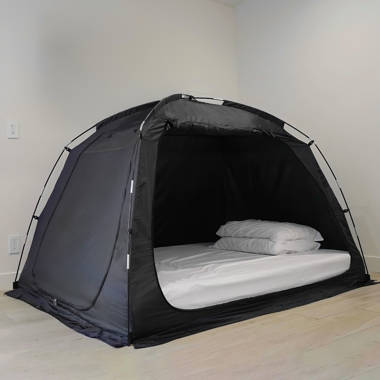 Pop up outlet tent over bed